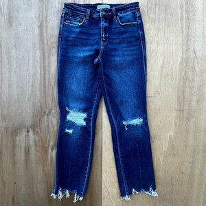 FLYING MONKEY BOHO WIDE LEG JEANS WOMEN’S sz 29 High Rise Stretch Denim